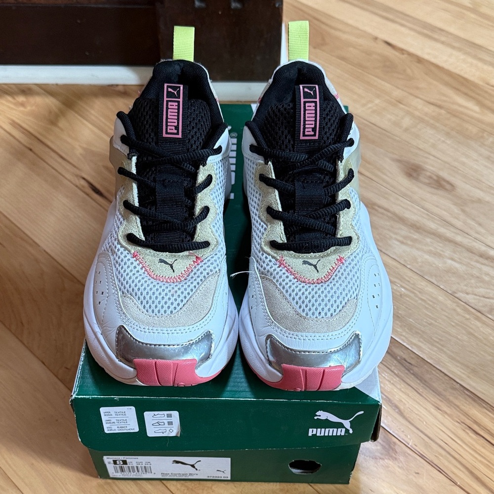 PUMA Women’s Sneakers - White, Black, Pink, Silver